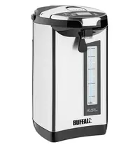 Buffalo Heetwaterdispenser | RVS/Zwart | 4.7L | 40°C/100°C | 0.75kW (230V) | Elektrische Pomp + Handsfree Tap | Dubbelwandig | 215x300x370(h)mm