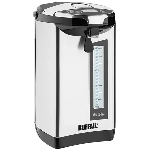 Heetwaterdispenser | RVS/Zwart | 4.7L | 40°C/100°C | 0.75kW (230V) | Elektrische Pomp + Handsfree Tap | Dubbelwandig | 215x300x370(h)mm
