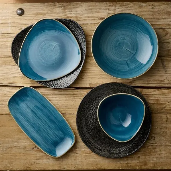 Kommen | STONECAST | Keramiek | Donkerblauw | 26cl | 12 Stuks | Ø153mm