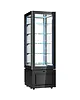 NordCap Koelvitrine | LUXOR | 324L | RVS/Zwart | +2°C/+10°C | Geforceerd | 6 Niveaus | Wielen (Geremd) | 600x650x1840(h)mm 