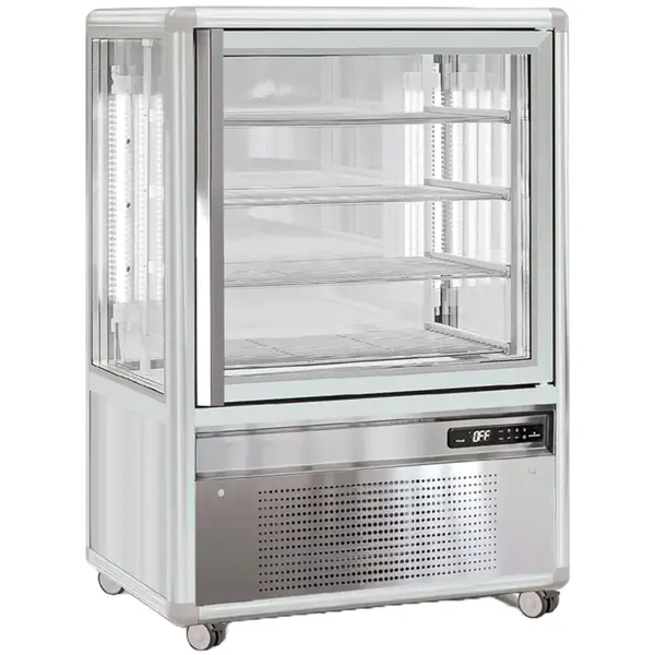 Koelvitrine | SNELLE | 250L | Aluminium | +4°C/+10°C | Geforceerd | 4 Niveaus | Wielen (Geremd) | 810x630x1200(h)mm