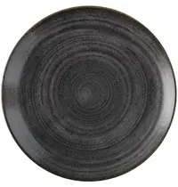 Churchill Coupeborden | STONECAST RAW | Porselein | Zwart | 12 Stuks | Ø260mm