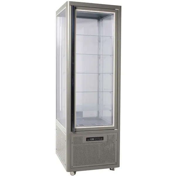 Koelvitrine | SNELLE | 360L | Aluminium | +4°C/+10°C | Geforceerd | 6 Niveaus | Wielen (Geremd) | 595x640x1890(h)mm