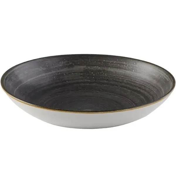 Coupeschalen | STONECAST RAW | Porselein | Zwart | 113.6cl | 12 Stuks | Ø248x36(h)mm