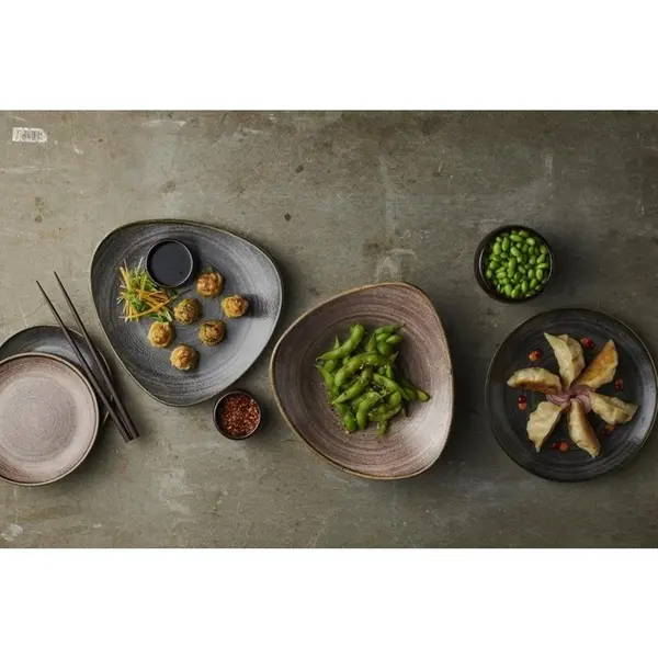 Coupeschalen | STONECAST RAW | Porselein | Zwart | 42.6cl | 12 Stuks | Ø182x30(h)mm