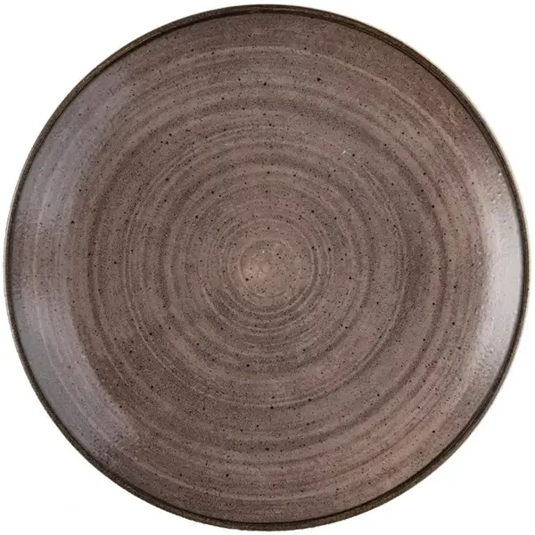 Coupeborden | STONECAST RAW | Porselein | Bruin | 12 Stuks | Ø260mm