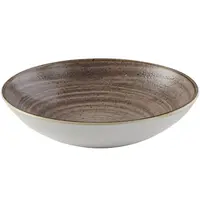 Churchill Coupeschalen | STONECAST RAW | Porselein | Bruin | 113.6cl | 12 Stuks | Ø248x36(h)mm