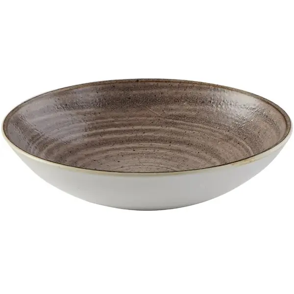 Coupeschalen | STONECAST RAW | Porselein | Bruin | 113.6cl | 12 Stuks | Ø248x36(h)mm