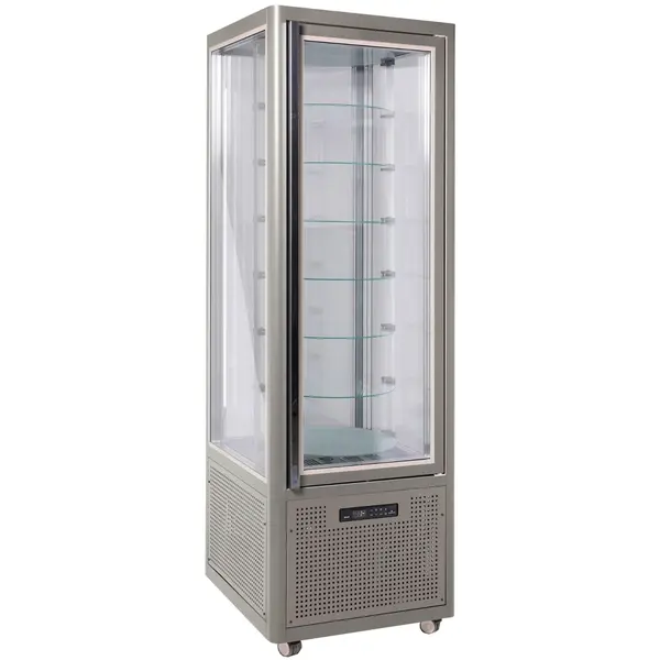 Koelvitrine | SNELLE | 360L | Aluminium | +4°C/+10°C | Geforceerd | 7 Niveaus | Wielen (Geremd) | 595x640x1890(h)mm