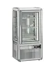 NordCap Koelvitrine | SNELLE | 120L | RVS/Aluminium | +2°C/+10°C | Geforceerd | 4 Niveaus | Wielen (Geremd) | 550x480x1137(h)mm 