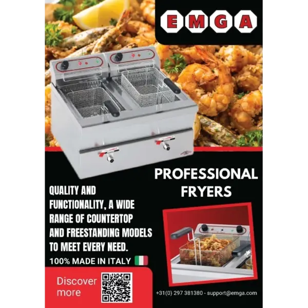 Friteuse | Elektrisch | 10+10L | 7.3kW (400V) | Aftapkranen | 400x600x395(h)mm