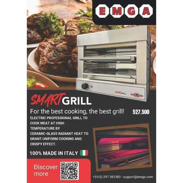 Salamander Grill | 1 Niveau | Elektrisch | 350°C | 2.5kW (230V) | 500x390x430(h)mm