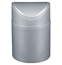Great Plastic Tafelafvalbak | Kunststof | Grijs | 1.5L | Tuimeldeksel | Ø120x165(h)mm