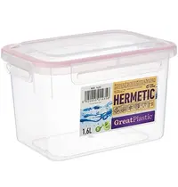 Great Plastic Voedselcontainer | Kunststof (BPA-Vrij) | Transparant | 1.6L | 180x125x115(h)mm