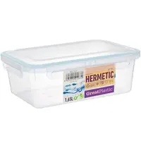 Great Plastic Voedselcontainer | Kunststof (BPA-Vrij) | Transparant | 1.65L | 220x150x80(h)mm