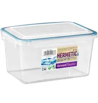 Great Plastic Voedselcontainer | Kunststof (BPA-Vrij) | Transparant | 2.4L | 220x150x115(h)mm