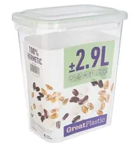 Great Plastic Voedselcontainer | Kunststof (BPA-Vrij) | Transparant | 2.9L | 185x130x215(h)mm 