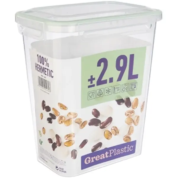 Voedselcontainer | Kunststof (BPA-Vrij) | Transparant | 2.9L | 185x130x215(h)mm