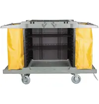 Jantex Huishoudwagen | Kunststof | 3 Niveaus | Incl. Waszakken | Wielen (Geremd) | 1460x540x990(h)mm 