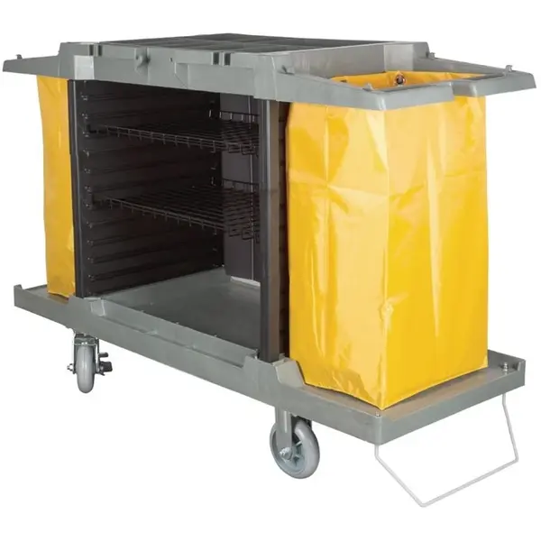 Huishoudwagen | Kunststof | 3 Niveaus | Incl. Waszakken | Wielen (Geremd) | 1460x540x990(h)mm