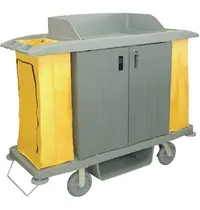 Jantex Huishoudwagen | Kunststof | 3 Niveaus | Incl. Waszakken | Wielen (Geremd) | 1540x540x1285(h)mm