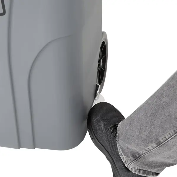 Rolcontainer | Kunststof | Grijs | 120L | Klapdeksel | Wielen | 445x380x887(h)mm