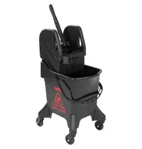 Jantex Rolemmer + Wringer | Zwart | 20L | Rood (Kleurcodering) | 550x370x930(h)mm