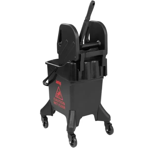 Rolemmer + Wringer | Zwart | 20L | Rood (Kleurcodering) | 550x370x930(h)mm