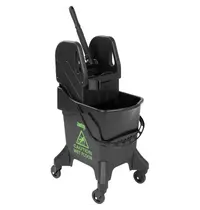 Jantex Rolemmer + Wringer | Zwart | 20L | Groen (Kleurcodering) | 550x370x930(h)mm