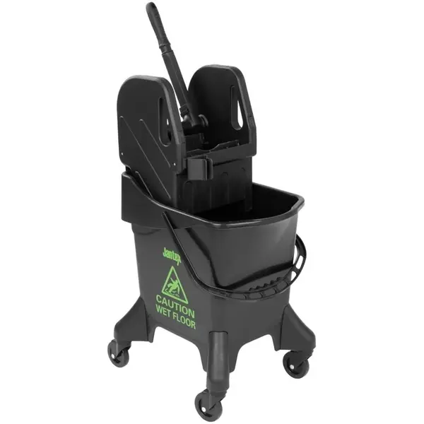 Rolemmer + Wringer | Zwart | 20L | Groen (Kleurcodering) | 550x370x930(h)mm