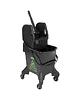Jantex Rolemmer + Wringer | Zwart | 20L | Groen (Kleurcodering) | 550x370x930(h)mm 