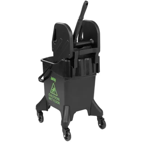 Rolemmer + Wringer | Zwart | 20L | Groen (Kleurcodering) | 550x370x930(h)mm