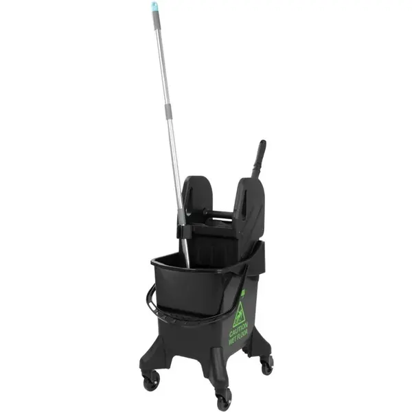 Rolemmer + Wringer | Zwart | 20L | Groen (Kleurcodering) | 550x370x930(h)mm