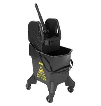 Jantex Rolemmer + Wringer | Zwart | 20L | Geel (Kleurcodering) | 550x370x930(h)mm