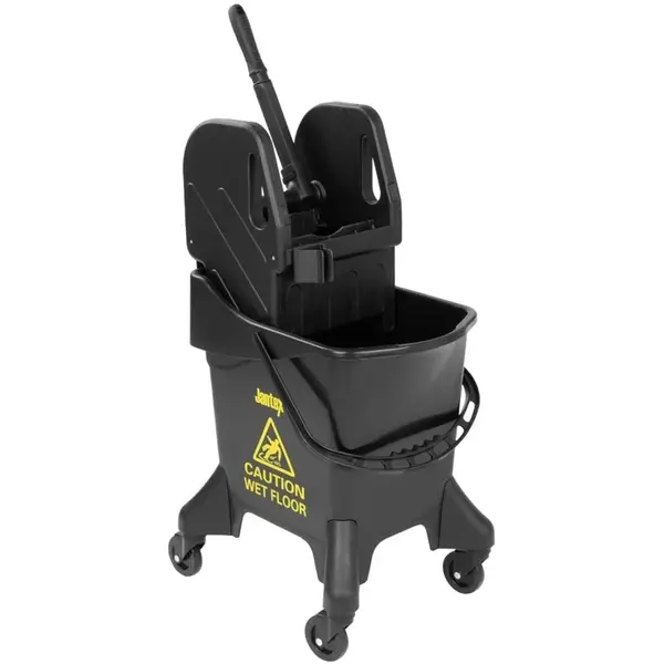 Rolemmer + Wringer | Zwart | 20L | Geel (Kleurcodering) | 550x370x930(h)mm