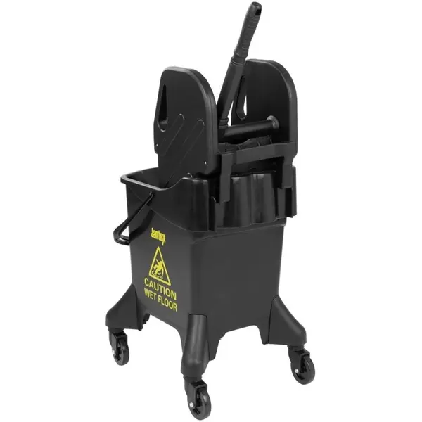 Rolemmer + Wringer | Zwart | 20L | Geel (Kleurcodering) | 550x370x930(h)mm