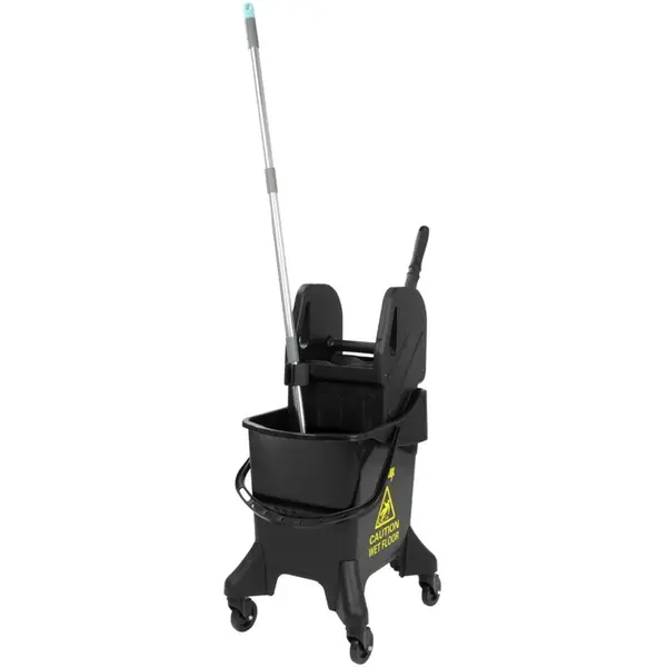 Rolemmer + Wringer | Zwart | 20L | Geel (Kleurcodering) | 550x370x930(h)mm