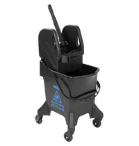Jantex Rolemmer + Wringer | Zwart | 20L | Blauw (Kleurcodering) | 550x370x930(h)mm