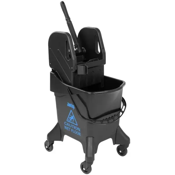 Rolemmer + Wringer | Zwart | 20L | Blauw (Kleurcodering) | 550x370x930(h)mm