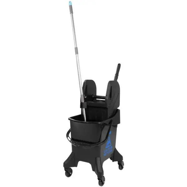 Rolemmer + Wringer | Zwart | 20L | Blauw (Kleurcodering) | 550x370x930(h)mm