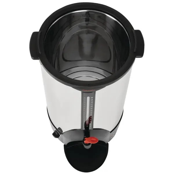 Heetwaterdispenser | RVS/Zwart | 20L | 2.2kW (230V) | Dubbelwandig | Lekbak | 304x387x560(h)mm
