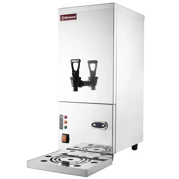 Heetwaterdispenser | RVS | 10L | 80°C/98°C | 3kW (230V) | Wateraansluiting | Dubbelwandig | Lekbak | 248x503x599(h)mm