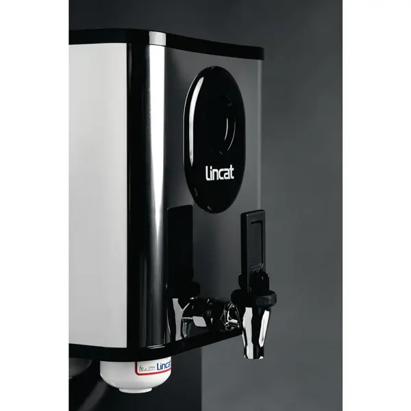 Heetwaterdispenser | FilterFlow | RVS/Zwart | 15L | 70°C/98°C | 3kW (230V) | Wateraansluiting + Filtering | Touchscreen + Timer | Dubbelwandig | Lekbak | 250x525x596(h)mm