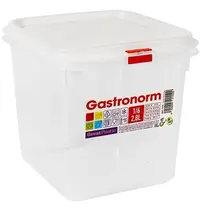 Great Plastic Voedseldoos | Kunststof | 2.8L | 1/6 GN | Hoogte 150mm | Incl. Deksel | 176x162x150(h)mm