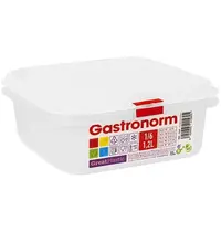 Great Plastic Voedseldoos | Kunststof | 1.2L | 1/6 GN | Hoogte 65mm | Incl. Deksel | 176x162x65(h)mm