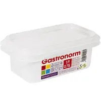 Great Plastic Voedseldoos | Kunststof | 0.75L | 1/9 GN | Hoogte 65mm | Incl. Deksel | 176x108x65(h)mm