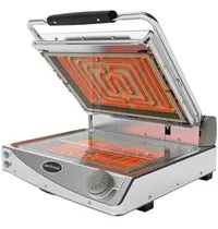 Spidocook Contact-/Paninigrill | SPIDOGLASS | Enkel XL | Glad Oppervlak 400x300 (Keramisch) | 120°C/400°C | 2kW (230V) | 481x457x182(h)mm