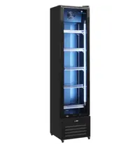 UNNICOOL Koelkast | Smal Model | 220L | Zwart | 0°C/+10°C | Geforceerd | Wielen | 420x485x1900(h)mm