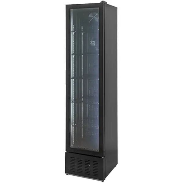 Koelkast | Smal Model | 160L | Zwart | +2°C/+10°C | Statisch | Wielen | 405x435x1775(h)mm