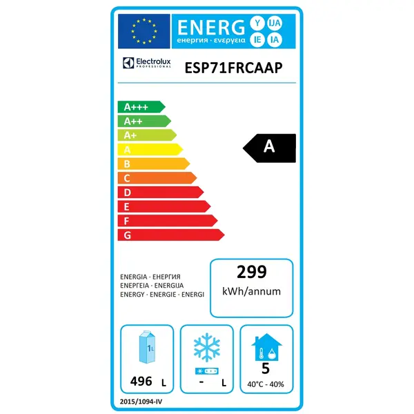 Koelkast | ecostore Premium HPe | Energiezuinig | 670L (2/1 GN) | RVS | -2°C/+10°C | Geforceerd | WiFi/Bluetooth + App | Temperatuuralarm | 740x885x2080(h)mm